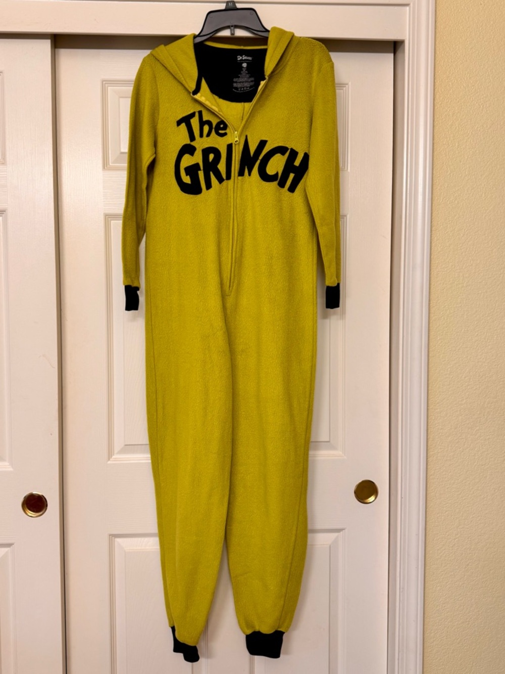 Dr. Seuss The Grinch Lime Green Hooded Kids One-Piece